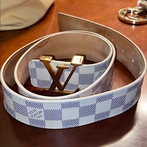 Authentic Louis Vuitton damier azur belt 36
